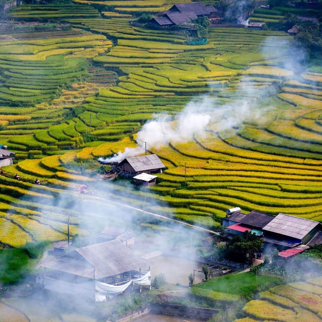 terraced fields of Y Linh Ho